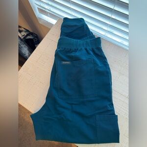 Mens large Jaanuu carribean blue scrub joggers